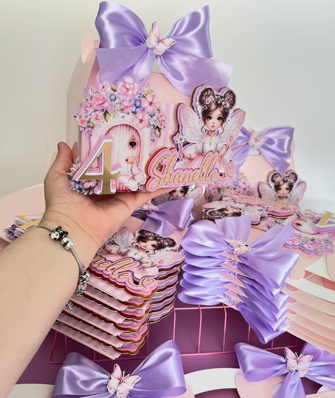 Fairy Favor box Details ✨👀💜💗 #fairyfavorboxes #hadas #fiestadehadas #fairyparty #jardinencantado Fairy Parties, Favor Boxes