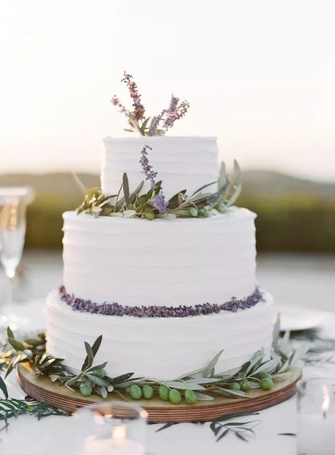 Wedding Cakes Lavender And Sage, Simple Wedding Cake Lavender, Lavender Themed Wedding Cake, Wedding Cakes Lavender, Wedding Cakes Spring, Spring Wedding Cakes, Lavender Wedding Theme, Lavender Wedding Cake, Purple Wedding Cake