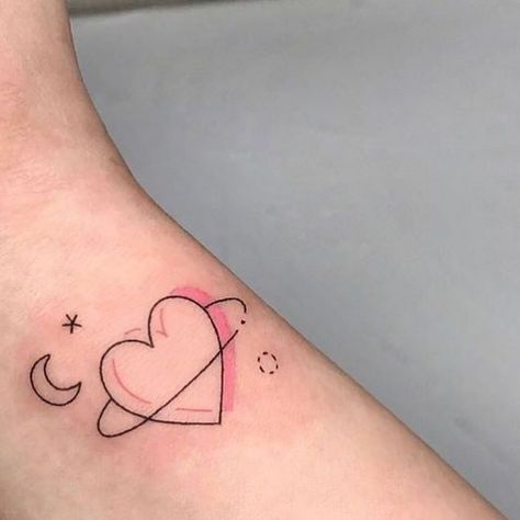 Heart Planet, Planet Tattoo, Tattoo S, Planet Tattoos, Red Ink Tattoos, Tattoo Portfolio, Red Ink, S Tattoo, Heart Tattoo