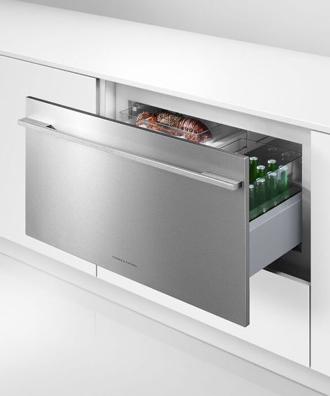 Integrated CoolDrawer™ Multi-temperature Drawer Dish Drawers, Drawer Fridge, Fisher And Paykel, Fridge Drawers, Under Counter Fridge, Bespoke Kitchen Design, Stainless Steel Panels, Refrigerator Drawers, Fisher Paykel