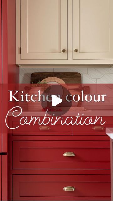 Kitchen Colour Combination 2024, Kitchen Interior Colour Combination, Kitchen Color Palettes, Kitchen Colour Combination, Kitchen Colour, Red Color Combinations, 2024 Kitchen, Kitchen Design Color, Instagram Kitchen