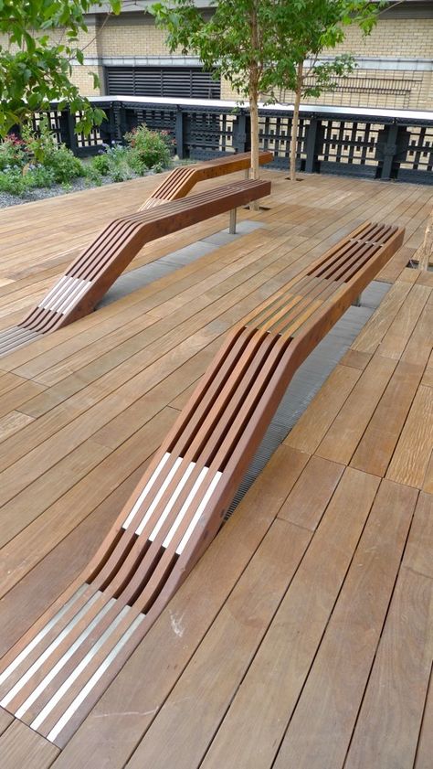 High Line Park Park Bench Design, Villa Architecture, Urban Landscape Design, Public Space Design, Park Landscape, Landscape Architecture Design, Architecture Inspiration, Urban Park, Urban Furniture