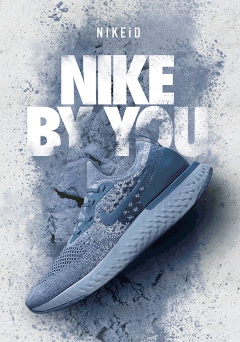 Nike iD Nike Poster, Nike Ad, Shoe Advertising, Sports Design Ideas, Shoe Poster, Sneaker Posters, Shoe Technology, Shoes Ads, Fashion Banner