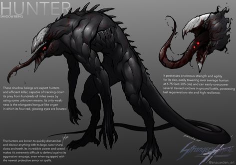 Corrupted Monster Art, Beast Creature Design, Bipedal Monster Concept Art, Split Jaw Monster, Tendrils Monster, Dark Monster Art, Alien Monster Concept Art, Creature Concept Art Monsters, Humanoid Monster Concept Art