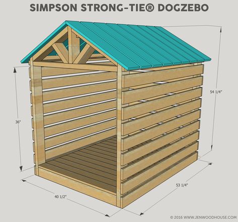 Diy Cabin Bed, Pallet Dog House, Jen Woodhouse, Build A Dog House, Free Building Plans, Diy Cabin, Outdoor Dog House, Dog House Plans, Cool Dog Houses