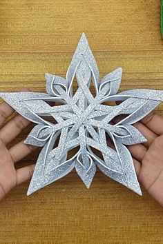 Foam Snowflakes, Snowflakes Tutorial, Glitter Paper Crafts, Foam Christmas Ornaments, Diy Christmas Snowflakes, Foam Sheet Crafts, Snowflake Craft, Paper Snowflake, Handmade Christmas Crafts