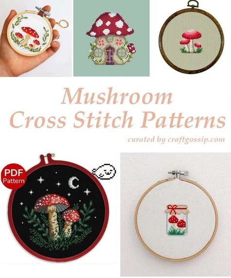 Mushroom Cross Stitch Pattern Free, Free Mushroom Cross Stitch Patterns, Mushroom Cross Stitch Pattern, Mushroom Cross Stitch, Charts Patterns, Seal Craft, Free Cross Stitch Designs, Unique Cross Stitch, Free Cross Stitch Charts