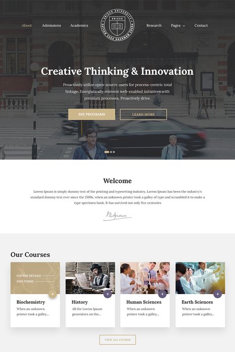 School Website Design Templates, College Website Design Inspiration, University Web Design, University Website Design Inspiration, School Website Design Inspiration, Educational Websites Design, Education Website Design Inspiration, College Website Design, Website Ideas Design