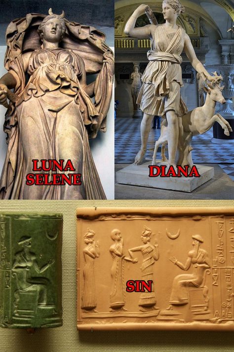 Mythology Goddess of Moon - Lunar Deities - Luna,Selene,Diana,Sin,Nanna - Ancient Civilizations Moon Civilization, Nanna Goddess, Lunar Deities, Goddess Of Moon, Lunar Goddess, Goddess Diana, Celestial Spirit, Greek Pantheon, Ancient Knowledge