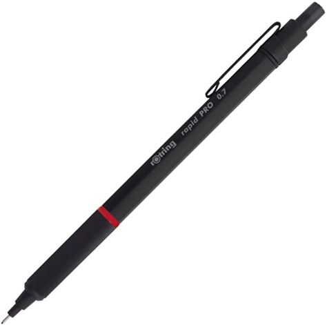 Amazon.com : rOtring 1904257 Rapid PRO Mechanical Pencil, 0.7 mm, Matte Black : Rollerball Pens : Office Products Rotring 600, Best Mechanical Pencil, Mechanical Pencil Lead, Lead Holder, Drawing Application, Metal Barrel, Drawing Pen, Mechanical Pencil, Pens Pencils