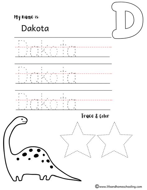 Dakota | D names D Names, Daniel Name, D Name, Tracing Worksheets Free, Name Tracing Worksheets, Daycare Menu, Tracing Practice, Homeschool Worksheets, Name Tracing