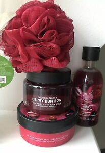 The Body Shop Berry Bon Bon Gift Set RRP £37.50 New  | eBay The Body Shop Gifts, Profumo Victoria Secret, Body Hygiene, Bath And Body Works Perfume, Shower Skin Care, Sugar Body Scrub, روتين العناية بالبشرة, Bath And Body Care, Perfume Lover