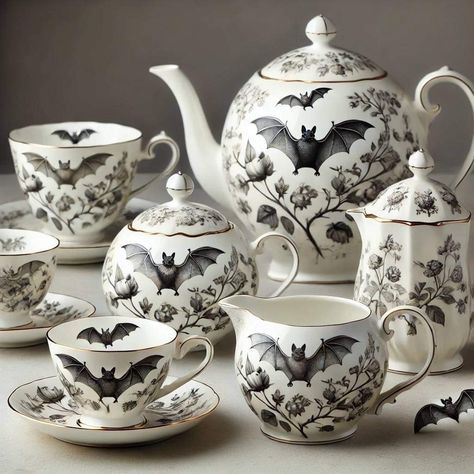 Dark Home Decor, Goth Home, Goth Home Decor, Dark Home, Bohol, Gothic Decor, Gothic Home Decor, Gothic House, Tea Service