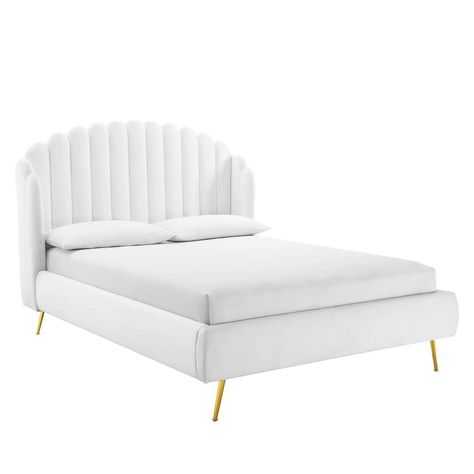 Royal Bedroom Design, Wingback Bed, Tufted Bed, White Appliances, Queen Platform Bed, Queen Headboard, Preppy Room, Beds & Bed Frames, Modway Furniture