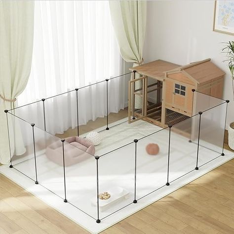 Amazon.com : LURIVA Large Transparent Pet Playpen, 28" H x 20" W, Dog Playpen, Small Animal Playpen, Puppy Playpen, Rabbit Playpen, Dog Pen, Dog Fence, for Kittens, Ferrets, Guinea pigs, Indoor Use, 12 Panels : Pet Supplies Ferret Playpen, Rabbit Playpen, Rabbit Pen, Puppy Playpen, Pet Playpen, Dog Pen, Dog Playpen, Animal Pen, Small Animal Cage