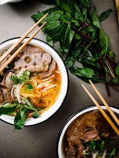 Spicy Vietnamese Noodle Soup Bun Bo Hue Recipe, Bun Bo Hue, Vietnamese Noodle Soup, Vietnamese Noodles, Asian Soup, Vietnamese Cuisine, Noodle Soup Recipes, Think Food, Vietnamese Recipes