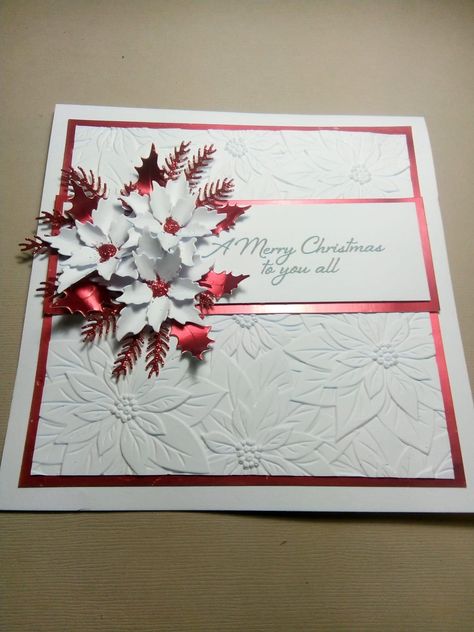 Elegant Christmas Cards Handmade Ideas, Reindeer Cards Handmade, Christmas Cards Handmade Elegant, Sizzix Christmas Cards, Homemade Christmas Cards Ideas Creative, Xmas Card Craft, Fancy Christmas Cards, Cas Christmas Cards, Christmas Card Verses