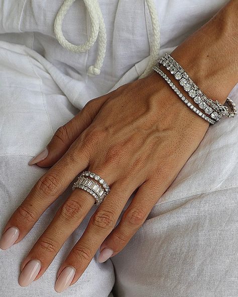 Elevate your elegance with our stack of natural diamond tennis bracelets. Perfectly crafted to sparkle from every angle, each piece reflects Capucelli’s commitment to timeless beauty and unmatched quality. Layered luxury for the modern muse. 💎✨ #Capucelli#capucelli #diamondbracelets #stackedstyle Stacked Diamond Bracelets, Victoria Beckham Jewelry, Tennis Diamond Bracelet, Diamond Bracelet Stack, Tennis Bracelet Stack, Tennis Ring, Accessories Aesthetic, Modern Muse, Boho Style Jewelry