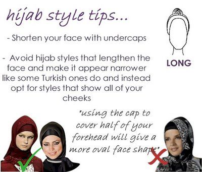 Stylish.Muslimah: Styling Your Hijab To Suit Your Face Shape Hair Dressers, Long Face, Long Faces, Face Shape, Scarfs, Cut And Style, Her Style, Fashion Makeup, Hijab Fashion