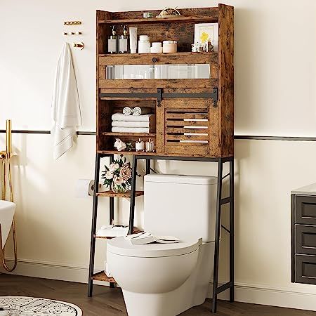 Over The Toilet Rack, Over Toilet Storage, Over The Toilet Storage, Over The Toilet, Over Toilet, Wooden Cabinet, Small Bathroom Storage, Toilet Storage, Bathroom Items