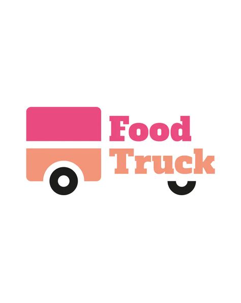 Food Truck Logo Template. Modern vector logo for the food company, catering service, mobile application, startup, food truck, business, street food. Food Truck Logo Ideas, Belgium Fries, Street Food Logo, Food Truck Design Logo, Food Truck Logo, Food Company Logo, Vegan Food Truck, Van Logo, Street Logo