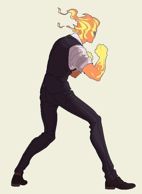 Undertale Grillby, Grillby Undertale, Suit Reference, Boxing Stance, Undertale Art, Superhero Design, 판타지 아트, 영감을 주는 캐릭터, Character Design References