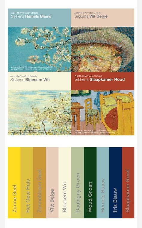 Vincent Van Gogh Color Palette, Museum Color Palette, Van Gogh Color Palette, Advent 2023, Van Gogh Aesthetic, Wedding Palette, Color Palette Design, Old Paintings, Impressionist Paintings