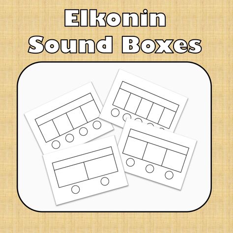 Sound Elkonin Boxes Blank Word Work CVC Phonemic Awareness Phonics Board Games, Elkonin Boxes, Handwriting Alphabet, Coloured Paper, Sound Boxes, Phonological Awareness, Phonemic Awareness, Learning Tools, Word Work