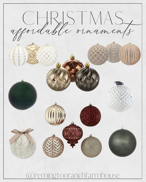 Neutral Christmas Signs, Christmas Ornaments Color Scheme, Color Themes For Christmas Trees, Amazon Christmas Ornaments, Neutral Christmas Tree Ornaments, Neutral Ornaments Christmas Tree, 2023 Christmas Trends Decor, Christmas Trends 2023/24, Sage Christmas Decor