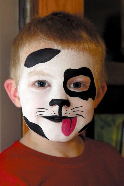 Boy Halloween Makeup, Dog Face Paints, Halloween Makeup For Kids, Bodysuit Tattoos, Face Painting For Boys, Eyeliner Designs, Halloween Makeup Diy, Carnival Makeup, Face Painting Easy