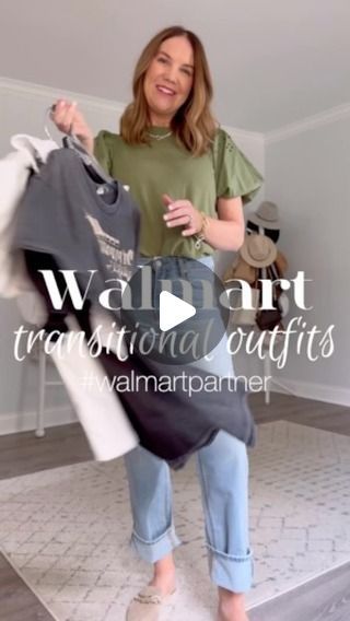 HEIDI DAOUD on Instagram: "Ok Walmart, I 👀 you! These outfits are perfect to wear now and into fall. And can we get a 👏🏼👏🏼 for the No Boundaries relaunch?! #walmartpartner @walmartfashion #walmartfashion
⚠️Comment OUTFITS for all the links to be sent to you! 
⚠️ FOLLOW ME FIRST! You will not see my messages if you are not following me or you have your messages restricted in privacy settings.

For reference, I’m 5’7” and about 135 lbs and all sizing and links can be found on my LTK page! Or via this exact link: https://liketk.it/4LTDK
@shop.ltk #liketkit 

Walmart haul, Walmart unboxing, Walmart try on, Walmart outfits, transitional outfits, affordable fashion, how to style, what to wear, casual fall outfit, oversized graphic tee, workwear, business casual, ballet flats, over 40 style, Athleisure Outfits Walmart, Pants Romper Outfit Fall, Outfits To Cover Midsection, Simple Mom Style, Walmart Plus Size Outfits 2024, Plus Size Walmart Outfits, Casual Birthday Outfit Fall, Walmart Outfits Fall 2024, How To Style Mesh Top