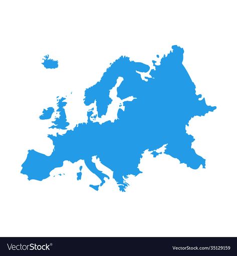 Europe Continent, European Map, Europe Map, School Inspiration, Map Vector, Png Images, Print On Demand, Vector Images, Vector Free