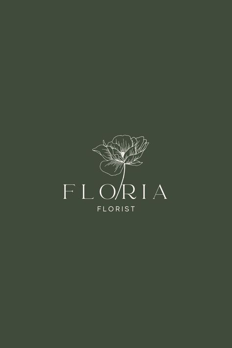 Floral Shop Logo Design, Flowershop Logo Ideas, Flowers Shop Logo Design, Feminine Logo Design Inspiration, Logo Flowers Design, Minimal Flower Logo, Floral Shop Design, Flower Shop Logo Design Brand Identity, Logo Design Flower Shop