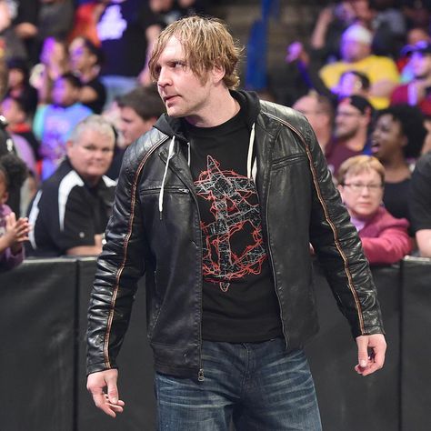 Wwe Dean Ambrose, Dean Ambrose, Wwe Wrestlers, Roman Reigns, Dean, Wwe, Denim Jacket, Bomber Jacket, Wrestling