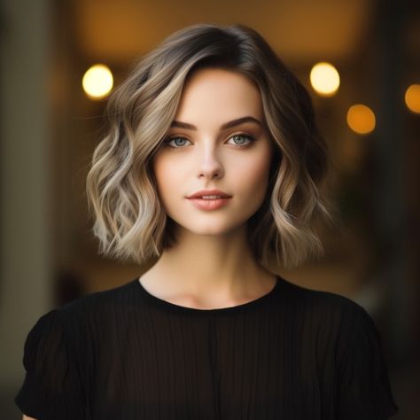 80 Flattering Haircuts for Square Faces for a More Feminine Look Bob With Deep Side Part, Wavy Side Part, Above Shoulder Hair, Haircuts For Square Faces, Hairstyles For Square Faces, 2024 Haircuts, Flattering Haircuts, Deep Side Part, Feminine Hairstyles