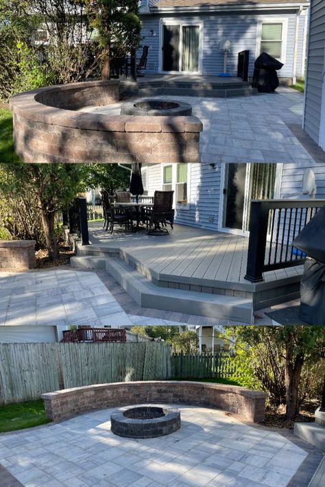 TimberTech Deck & Belgard Patio in Aurora, IL! Living Structures, Composite Decks, Screened Porches, Deck Installation, Patio Projects, Deck Builders, Wall Seating, Sunrooms, Backyard Retreat