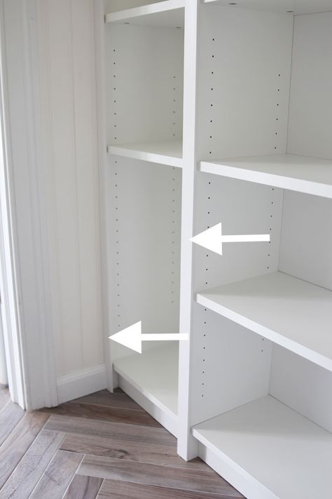 Ikea Pantry Shelving Ideas, Ikea Pantry Shelves Hack, Ikea Shelves In Pantry, Ikea Cabinets For Pantry, Pantry Shelving Ikea Hack, Pantry Shelf Sizes, Ikea Garage Pantry, Ikea Pax Corner Pantry, Small Pantry Ikea Hack