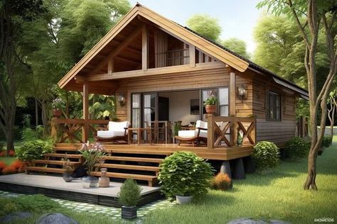 Tiny House and Small Space Living Filipino House, Tiny Farmhouse, Prefab Container Homes, Modern Wooden House, Wooden House Design, Tiny House Exterior, Bamboo House Design, Cabin Retreat, Small Wooden House