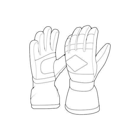 Ski Gloves, Riding Gloves, Industrial Design Sketch, Design Sketch, Icon Set, Vector Icons, Gloves, Character Design, Design