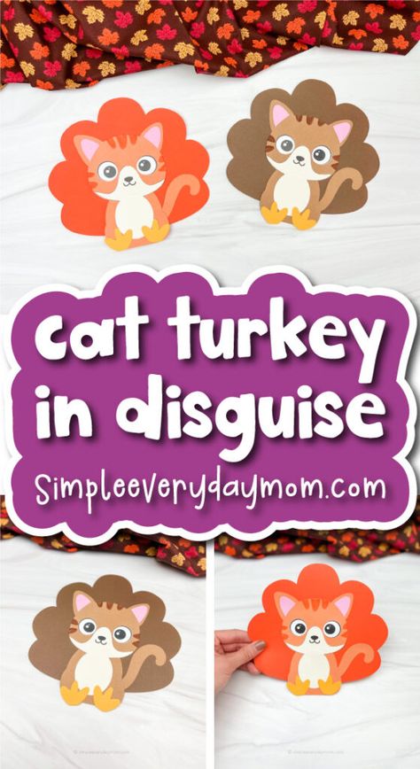 Turkey Disguise Project Cat, Cat Turkey Disguise, Disguise Turkey Projects For Kids, Disguise A Turkey Cat, Disguise A Turkey Ideas Kids, Turkey In Disguise, Disguise A Turkey, Turkey Disguise Project, Turkey Project