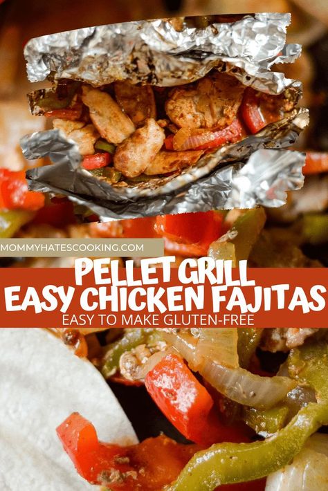 Get ready to make a delicious meal right on the pellet grill with these Pellet Grill Chicken Fajitas, made right in foil packs! Pellet Grill Chicken, Pellet Grilled Chicken, Foil Pack Recipes, Drumstick Chicken, Grilled Chicken Fajitas, Summer Grill, Foil Pack Dinners, Casserole Chicken, Fajitas Recipe