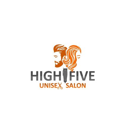 A brand identify designed for HightFive unisex salon. Unisex Salon Design, Unisex Salon Logo, Unisex Logo Design, Salon Logo Design Ideas, Salon Logo Design, Logo M, Logo Design Ideas, Salon Design, High Five