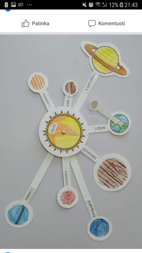 Solar System Paper Craft, Planets Crafts For Kids, Easy Solar System Projects For Kids, Diy Solar System Project, Solaire Diy, Solar System Projects For Kids, Planet Project, Planet Crafts, Space Crafts For Kids