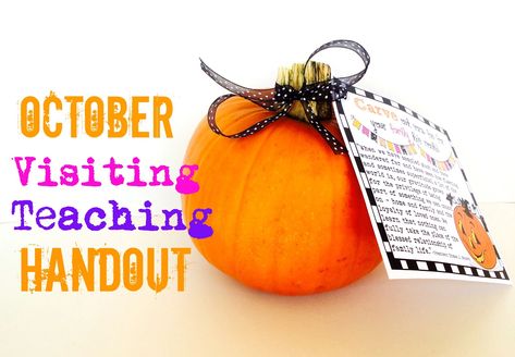 October Visiting Teaching Handout. Visiting Teaching Gifts, Ministering Ideas, Relief Society Visiting Teaching, Visiting Teaching Message, Visiting Teaching Handouts, Outreach Ministry, Lds Printables, Happy November, Free Printable Tags