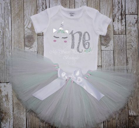 Unicorn 1st Birthday Party, Unicorn 1st Birthday, Tutu Size Chart, Unicorn Birthday Outfit, Birthday 1st, Birthday Tutu Dress, First Birthday Tutu, Birthday Party Outfit, Dress Glitter