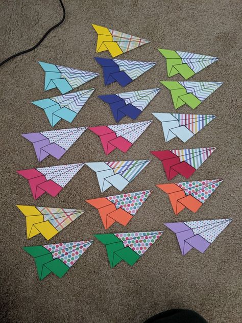 Airplane Classroom, Toddler Classroom Decorations, Paper Airplanes Instructions, Res Life Door Decs, Classroom Ceiling, Travel Theme Classroom, Make A Paper Airplane, Classroom Pictures, Airplane Crafts