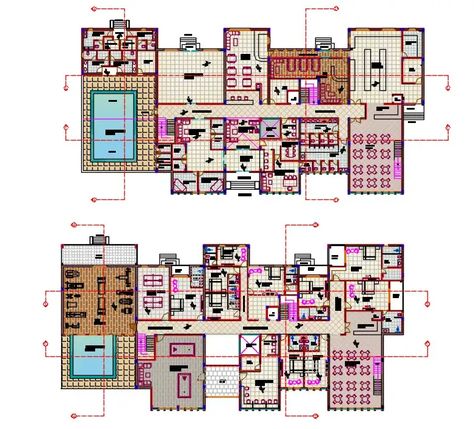 #cadbull #autocad #architecture #clubhouse #houseproject #design #floorplan #modernhome House Floor Plan Drawing, Building Plan Drawing, Lodge Floor Plans, Swimming Pool Bar, Indoor Club, Sport Bar Design, Swimming Pool Plan, Clubhouse Design, Kitchen Lounge