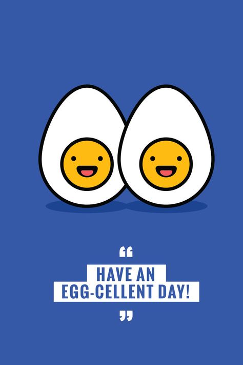 We're so eggcited about today! Spunky Quotes, Bilingual Humor, Dietitian Humor, Funny Food Puns, Funny Love Cards, Poetic Quote, Food Puns, About Today, Cardmaking And Papercraft