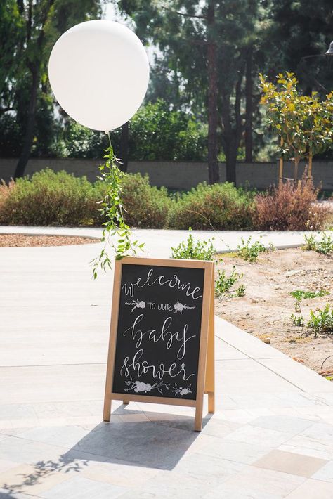 Chalkboard welcome sign with jumbo balloon from a Fall Boho Chic Baby Shower on Kara's Party Ideas | KarasPartyIdeas.com (15) #babyshower #babyshowerideas #babyshowertheme Baby Shower Chalkboard, Idee Babyshower, Jumbo Balloons, Outdoor Baby Shower, Chic Baby Shower, Trendy Baby Shower Ideas, Baby Shower Decorations For Boys, Baby Shower Inspiration, Fiesta Baby Shower