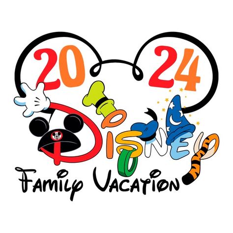 Disney Family Vacation Svg, Disney 2024, Family Logo, Family Disney Trip, Ear Art, Disney Scrapbook Pages, Disney Trip Planning, Vacation Svg, Disney Family Vacation